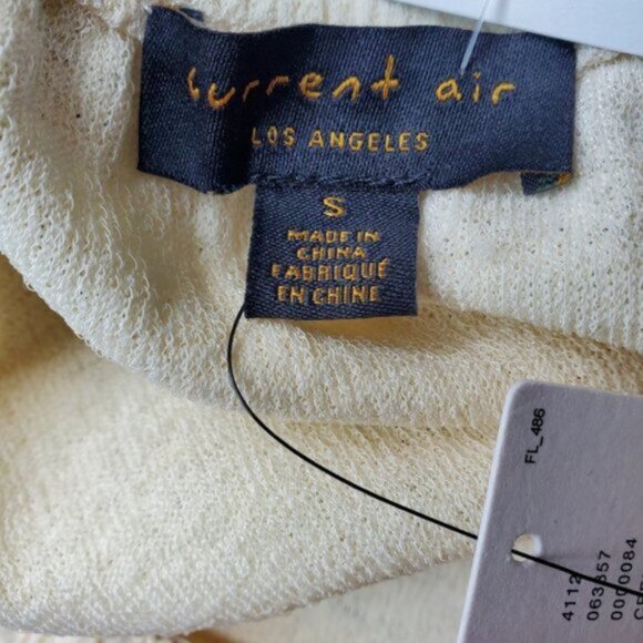 Anthropologie Current Air Cream Ruffled Top Size Small - Picture 10 of 12